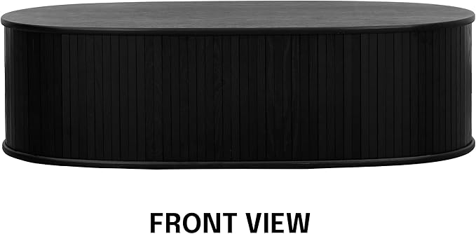 NTC Stream Coffee Table, Modern Oval Wooden Center Table - Image 4