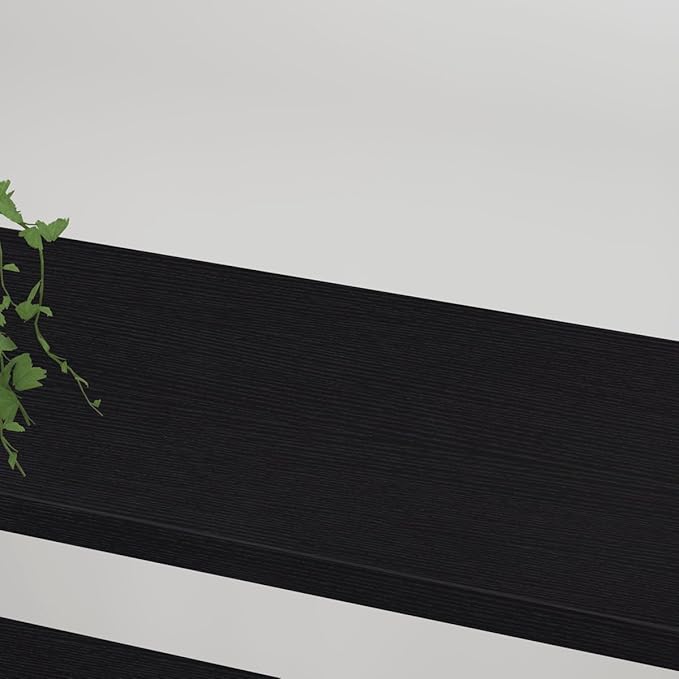 HSH 6 Tier Tall Black Bookshelf, Modern Large Storage Book Shelves & Display - Image 3