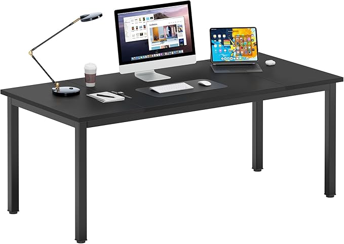 DlandHome Computer Desk, Large Executive Office Desk Study Writing Workstation by DlandHome