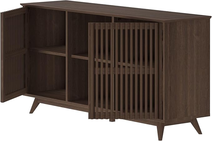 Plank+Beam Mid-Century Modern Wood TV Stand, Solid Wood Entertainment Console - Image 12