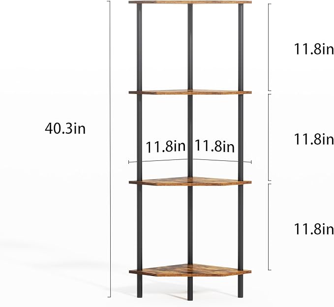 Corner Shelf Stand, Storage Standing Shelf Unit - Image 2