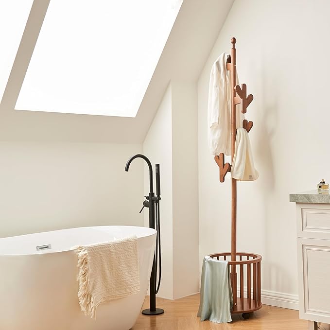 CozyDH Solid Wood Coat Rack Freestanding - Image 10