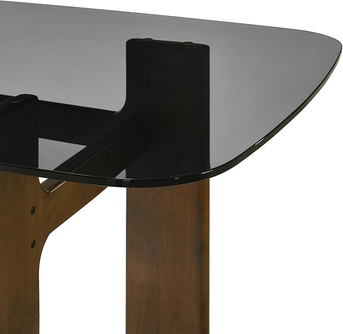 Armen living Ileena Mid-Century Modern 79 in. Rectangle Wood Dining Table in - Image 7