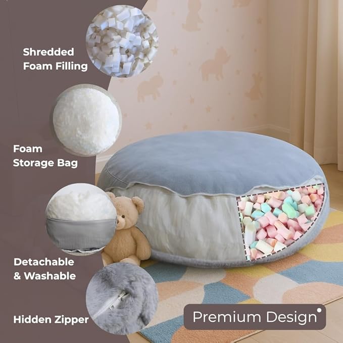 Wonder Space Bean Bag Chair – Soft Foam Filling | Removeable & Washable Cover | - Image 4