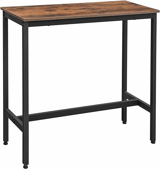 VASAGLE Bar Table, Narrow Long Kitchen Dining Table, Sturdy Metal Frame by VASAGLEbySONGMICSHOME