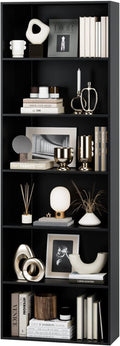 FOTOSOK 6-Tier Open Bookcase and Bookshelf, Freestanding Display Storage by FOTOSOK