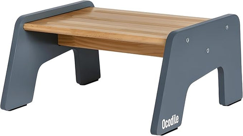 1-Step Wooden Step Stool for Toddlers | Kids Step Stool for Bathroom Sink by Ocodile