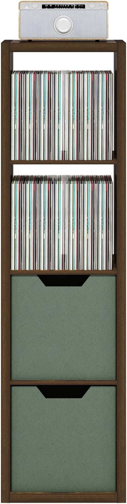 Furinno Cubicle Open Back Decorative Verticle Cube Storage Organizer, Amber Pine - Image 7