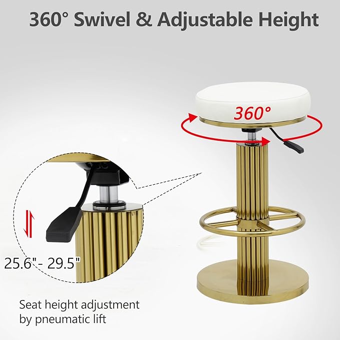 FUNROLUX Bar Stools Counter Height Bar Stools Modern Adjustable Swivel Counter - Image 5