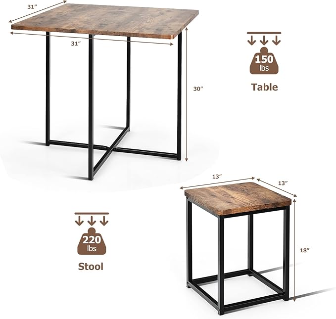 Giantex 5 Piece Dining Table Set, Dining Set - Image 7