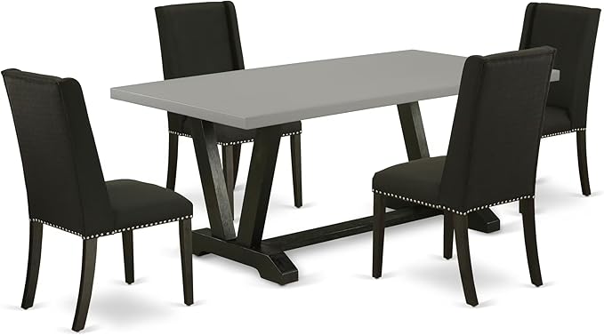 East West Furniture V697FL624-5 5 Piece Dining Table Set by EastWestFurniture