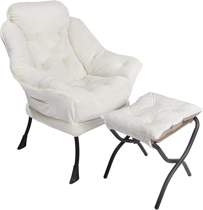 Lazy Chair with Folding Ottoman, Living Room Chairs, Accent Contemporary Lounge - Image 6