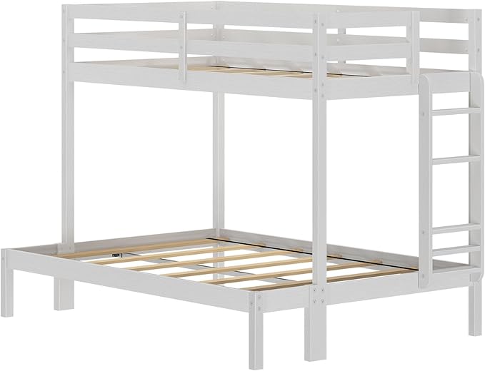 Grain & Grove Bear Twin Over Full Bunk Bed, Sturdy Bunk Bed Frame - Image 3