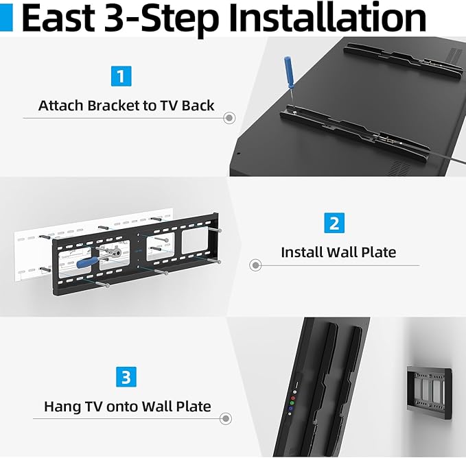 Heavy Duty TV Wall Mount for 55-100 inch Large TVs up to 200 LBS & 800x600 mm - Image 9