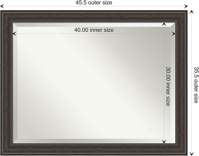 Amanti Art Brown Bathroom Mirror - Image 4