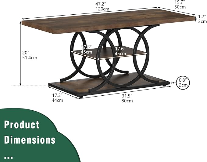 GiftGo Rustic Coffee Table - Image 2