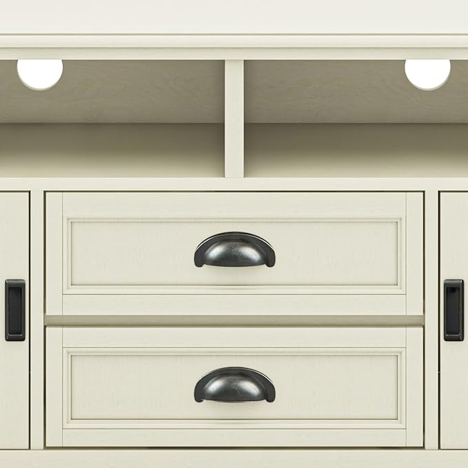 SIMPLIHOME Burlington SOLID WOOD 72 Inch Wide Transitional TV Media Stand in - Image 10