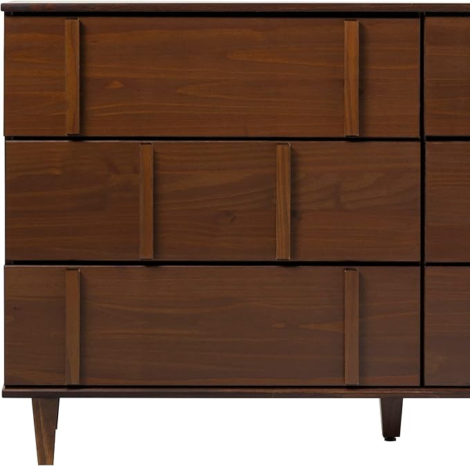 Walker Edison Contemporary Detailed 6-Drawer Solid Wood Dresser, 60 Inch - Image 7