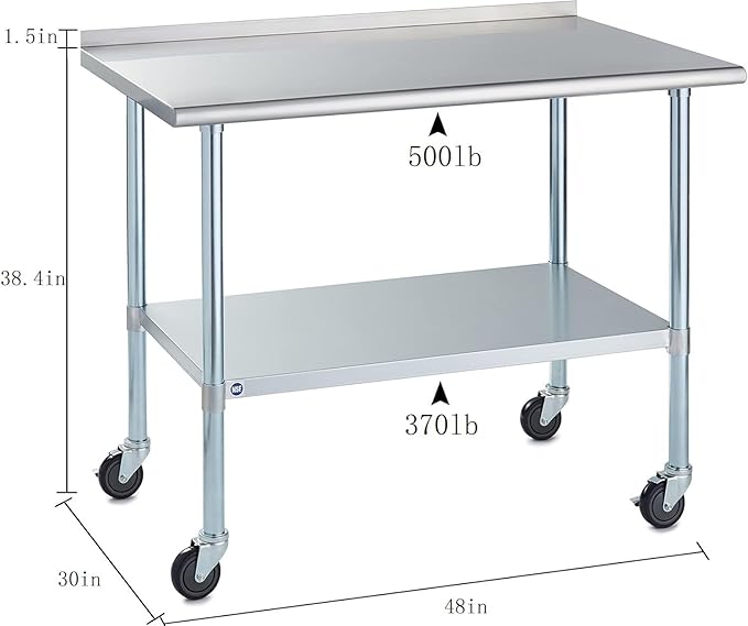 Stainless Steel Table for Prep & Work - Image 3