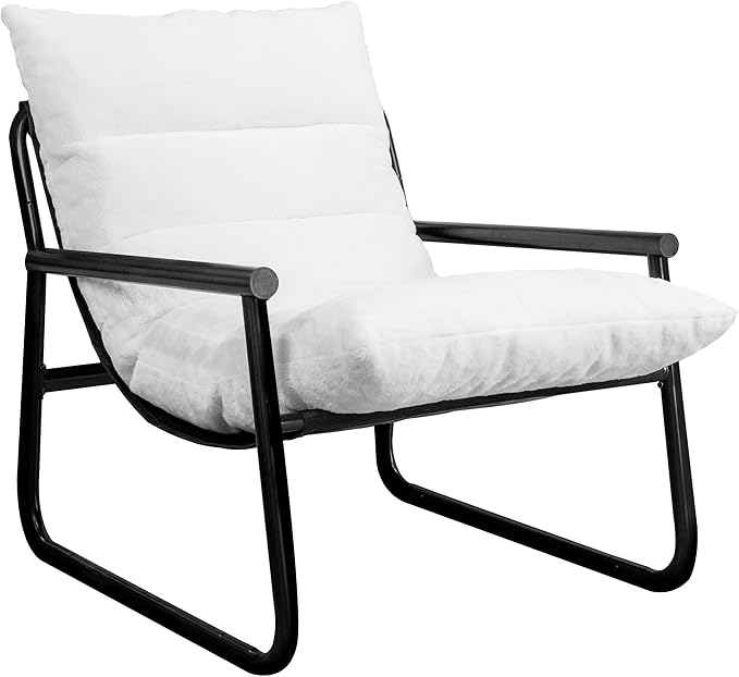 Plush Modern Accent Chair Single Comfy Chair - Image 3