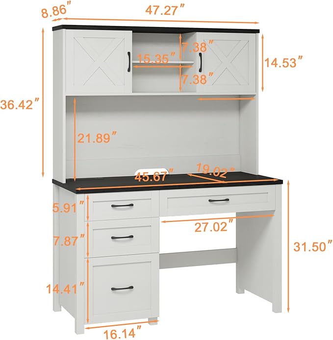 Farmhouse 67" H Executive Desk - Image 2