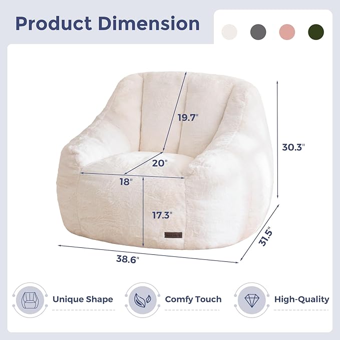MAXYOYO Bean Bag Chair, Comfy Bean Bag Sofa - Image 2