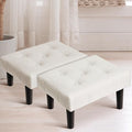 HOUCHICS Small Footstool Ottoman, Velvet Soft Footrest Ottoman by HOUCHICS