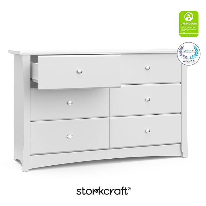 Storkcraft Crescent 6 Drawer Double Dresser – GREENGUARD Gold Certified - Image 12