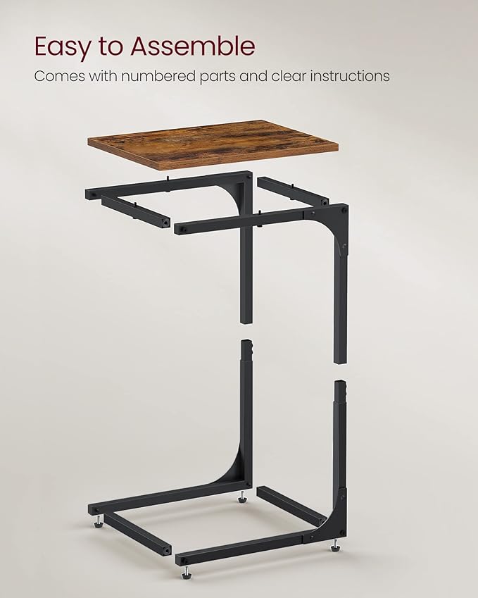 VASAGLE C-Shaped End Table Set of 2, Small Side Table - Image 8