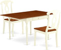 East West Furniture MZKE3-WHI-W 3 Piece Dining Table Set by EastWestFurniture