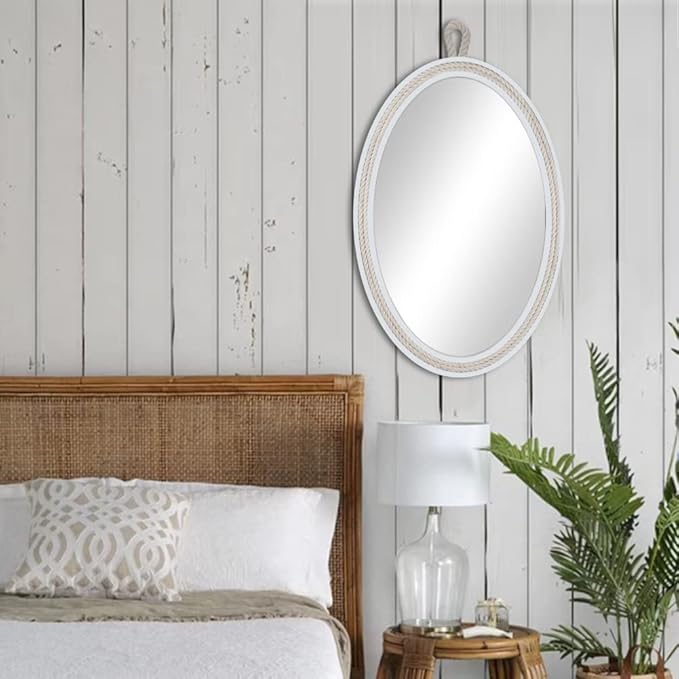 Farmhouse Wall Mirror Rope Mirror Decorative Mirror - Image 5
