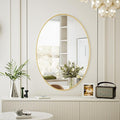 Koonmi Gold Oval Bathroom Mirror, Oval Mirror by KOONMI