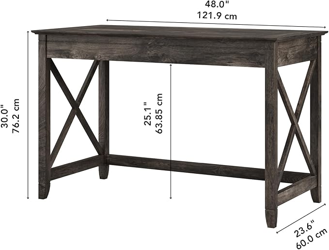 Bush Furniture Key West 48W Writing Desk in Dark Gray Hickory - Image 3
