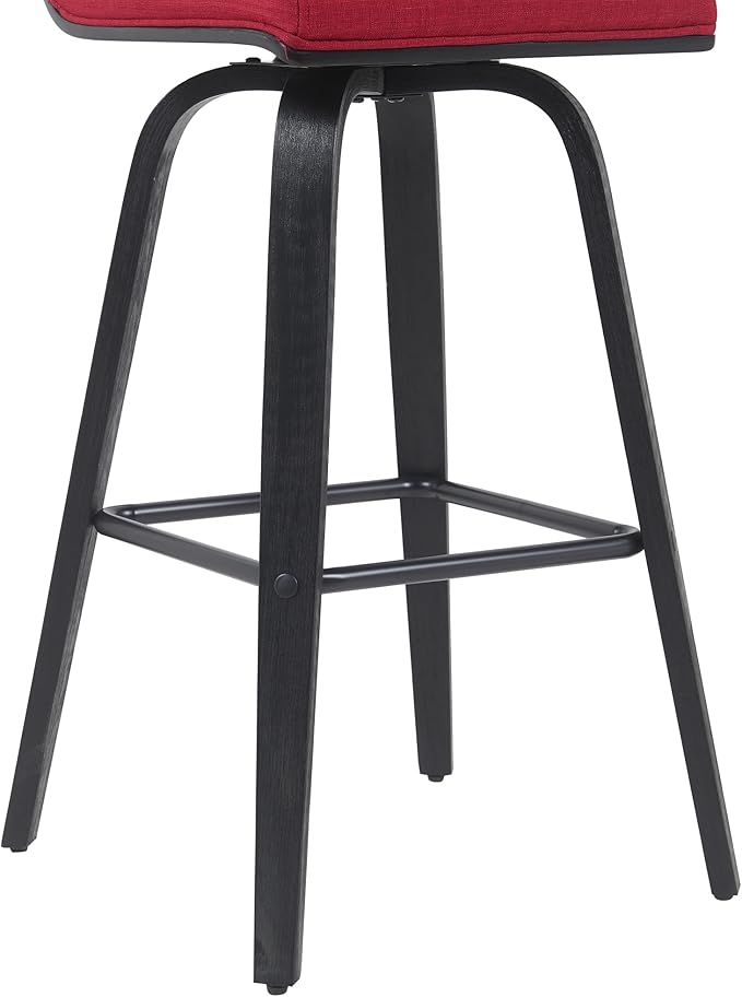 Armen Living Vienna Modern Swivel 30" Bar Height Barstool - Image 7