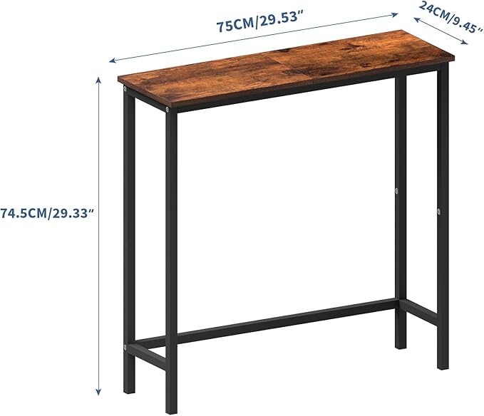 HollyHOME Narrow Console Table, 29.5" Slim Entryway Table, Sofa Stand, Hallway - Image 3