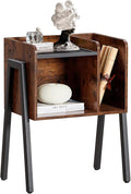VECELO Nightstand Industrial End Table, Bedside Table by VECELO