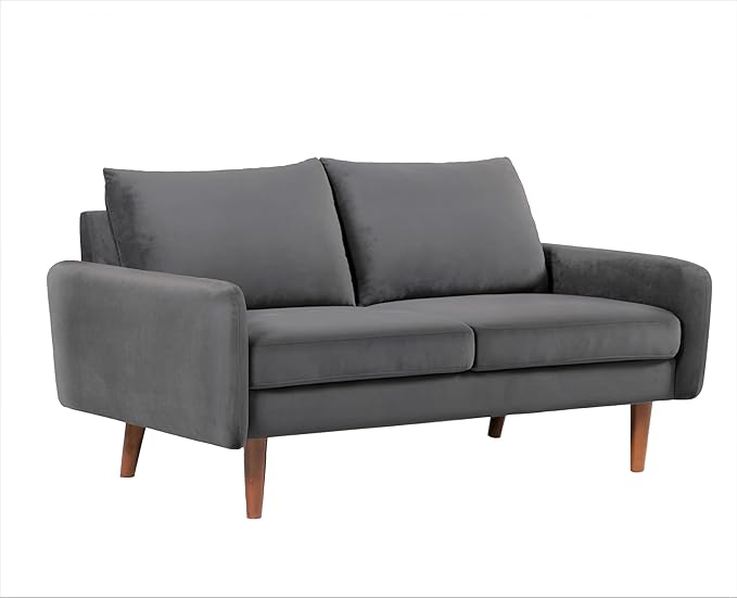 Container Furniture Direct Kent Velvet Loveseat Sofa - Image 3