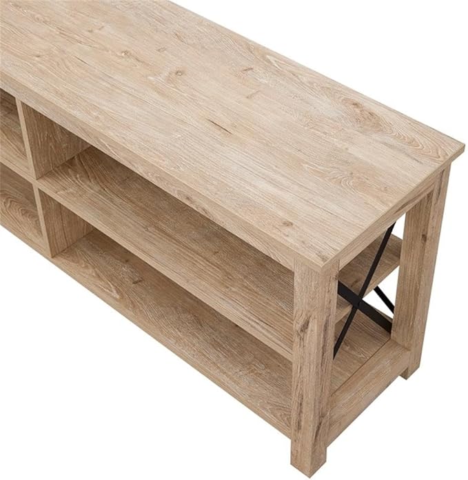 Henn&Hart Rectangular TV Stand for TV's up to 70" in White Oak, Electric - Image 9