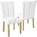 HomePop Classic Parsons Dining Chair -Blue Farmhouse Stripe by HomePop