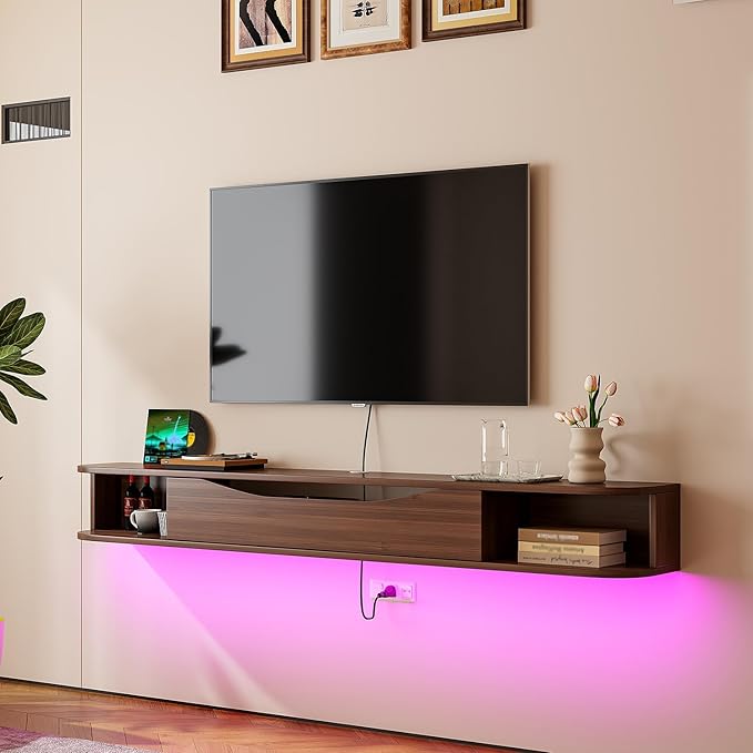 Floating TV Stand, Floating TV Console, Under TV Shelf - Image 5