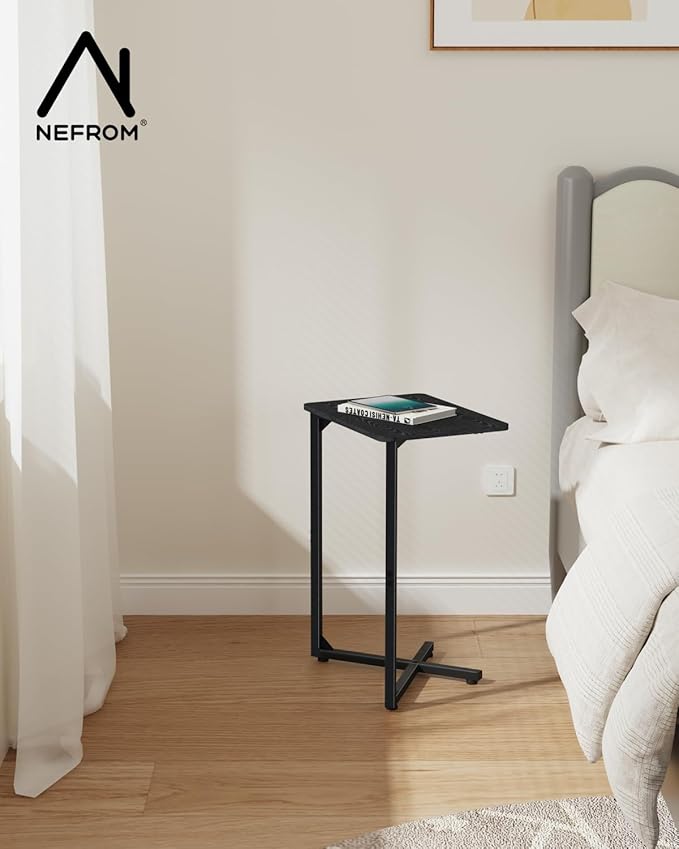 NEFROM C-Shaped End Table, Small Side Table - Image 5
