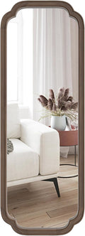 WallBeyond Full Length Mirror Wall Mounted 43"x16", Rustic Wooden Frame Floor by WallBeyond