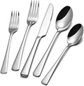 KINGSTONE 18/10 Stainless Steel Flatware, 20-Piece Forged Silverware Set by KINGSTONE