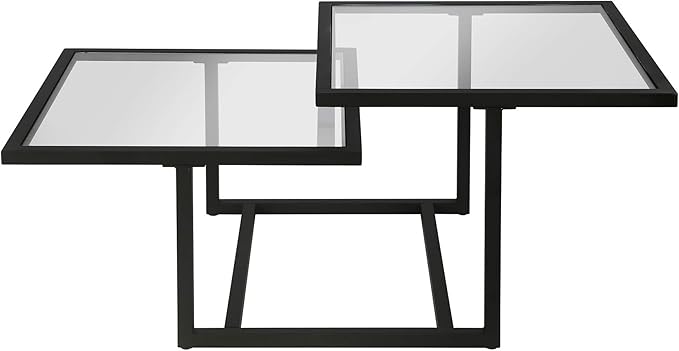 Henn&Hart 43" Wide Square Coffee Table in Blackened Bronze, Modern coffee tables by HennHart