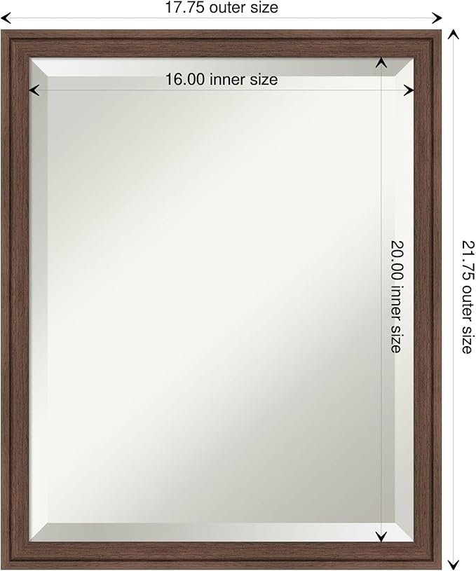 Amanti Art Brown Bathroom Mirror - Image 4