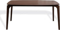 CONSDAN Dining Table for 4-6, Table Only, Walnut Veneer Top, Solid Wood Frame by CONSDAN