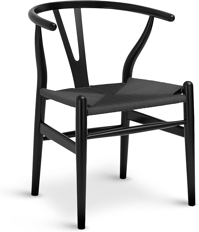 POLY & BARK Weave Chair in Pitch Black by POLYBARK