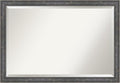 Amanti Art Grey Wall Mirror 27x39 Angled Metallic Rainbow Rectangle Bathroom by AmantiArt