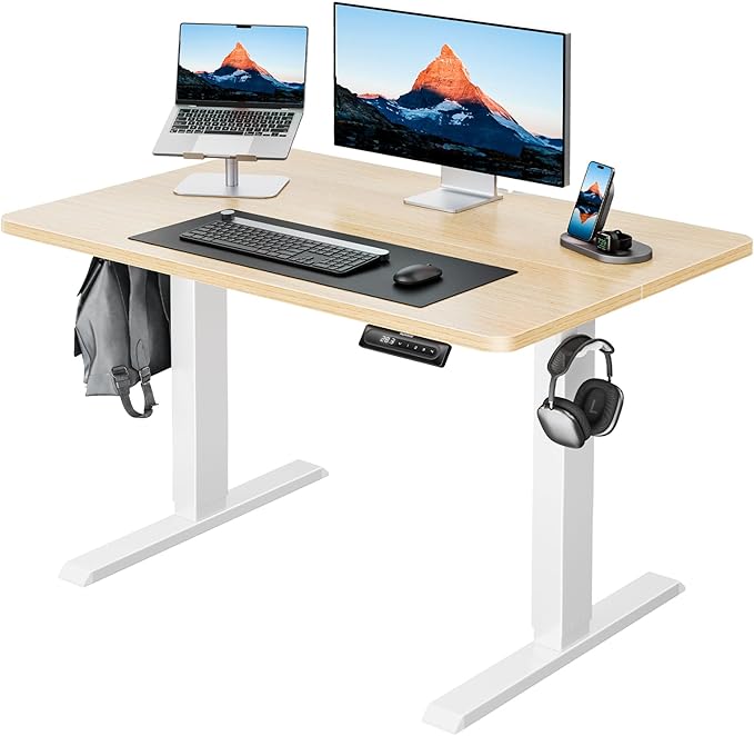 HUANUO 40" x 24" Electric Standing Desk Adjustable Height, 4 Memory Height by HUANUO