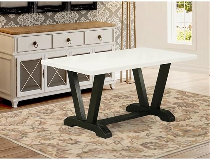 East West Furniture VT626 V-Style Kitchen Dining Table - Image 2